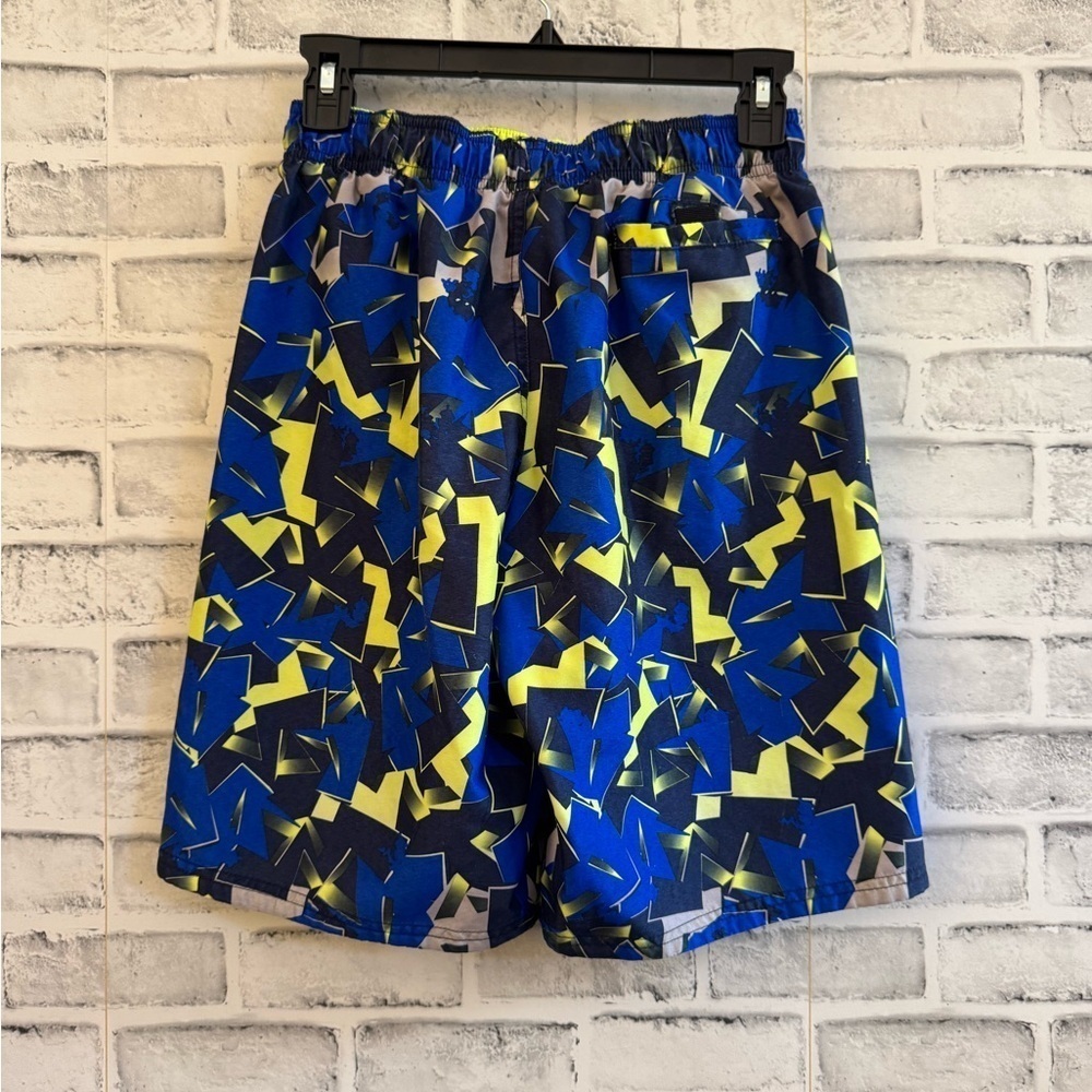 Boy’s youth sized Nike lined swim trunks shorts navy/royal/lime Size XL - Picture 2 of 4